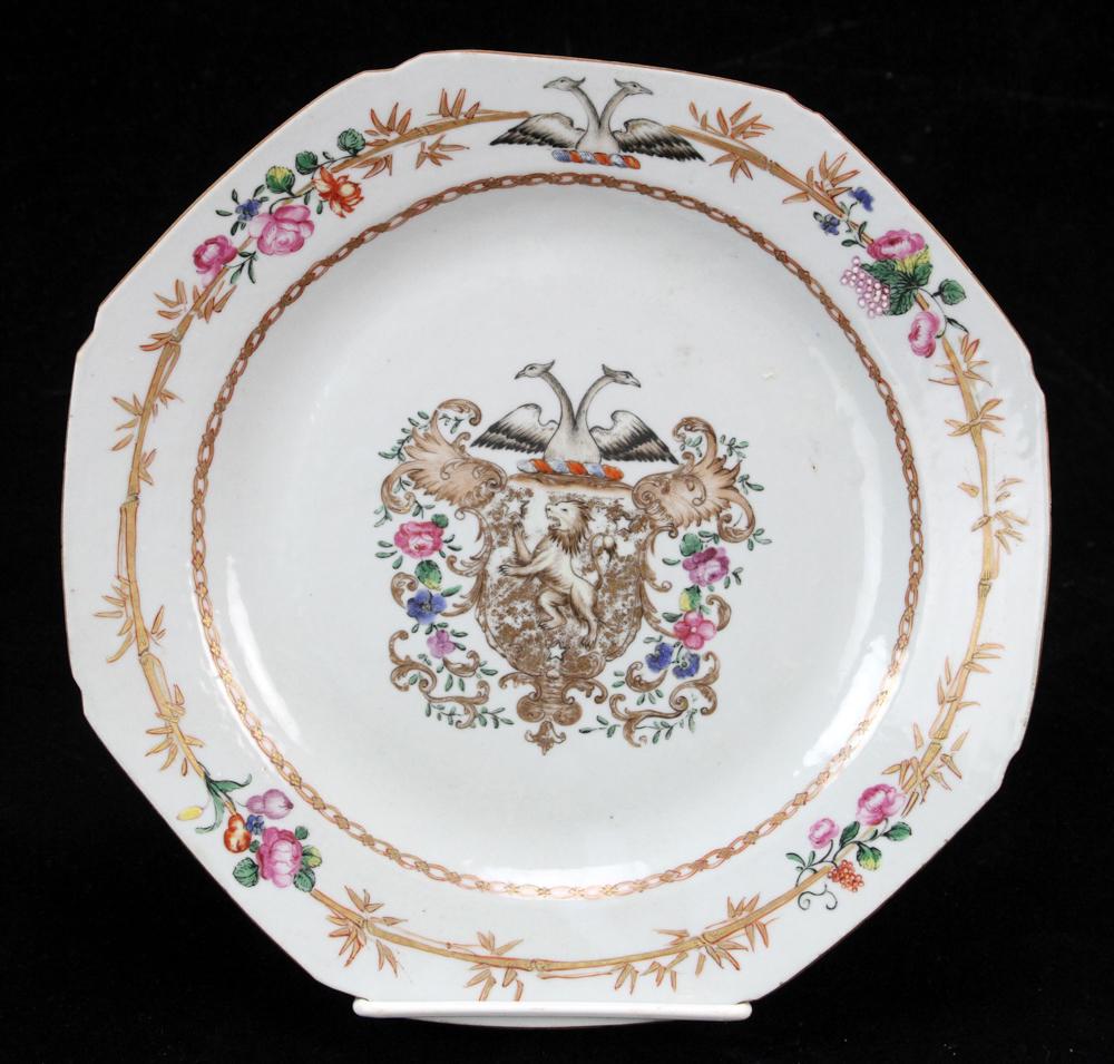 18th Century Chinese Export Armorial Plate (1 of 3)