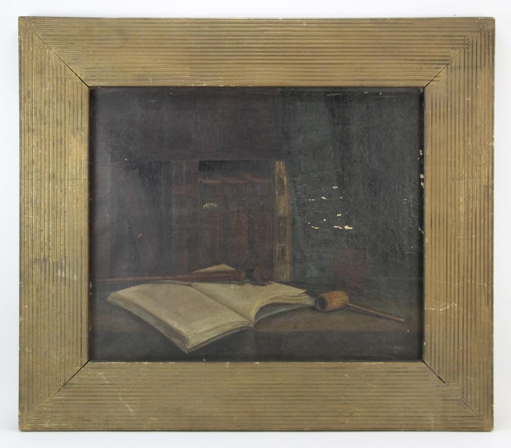 SF Bell Signed, Still Life Books and Pipe (1 of 4)