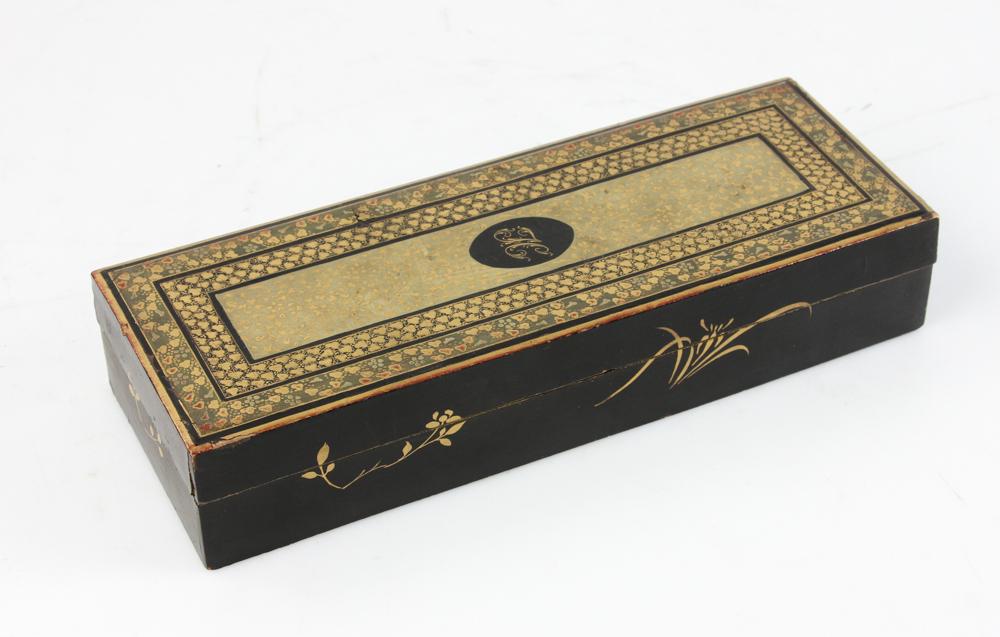 Early 19thC Chinese Black Lacquered Box (1 of 7)