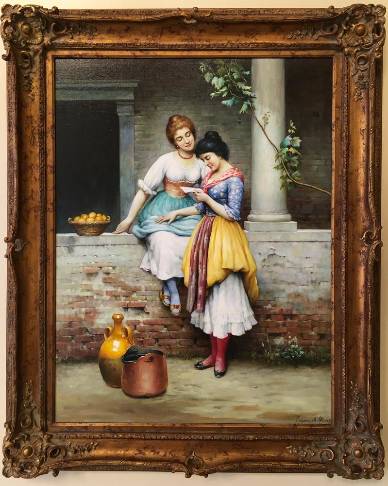 After Eugene de Blaas, Two Women, Oil on Canvas (1 of 2)