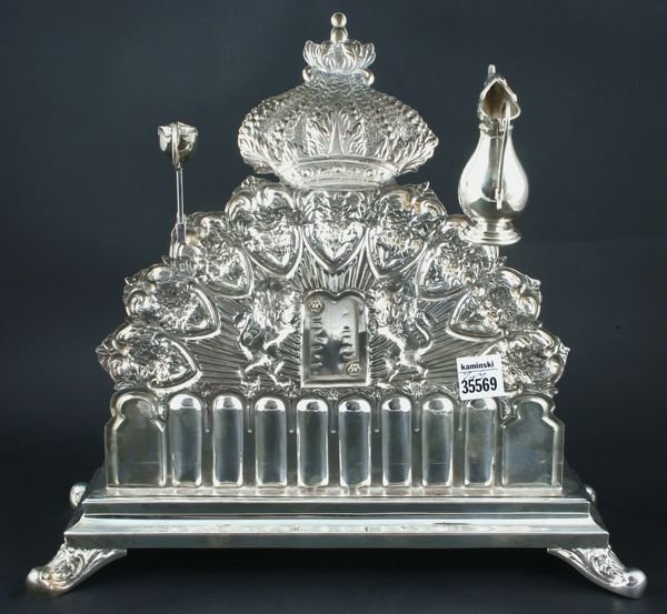20th Century Judaica, Sterling Silver Menorah - 4