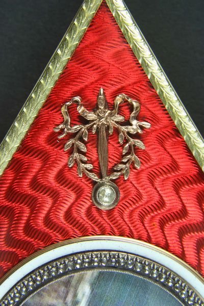 Russian 14k Frame with Nicholas II, Diamonds - 6