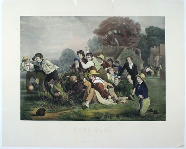 C1850 HC Lithograph "Football", Jacoby and Zelle
