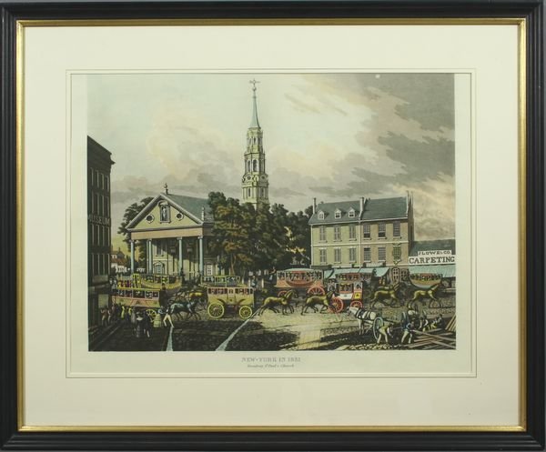 19th Century Lithograph, "New York in 1831"