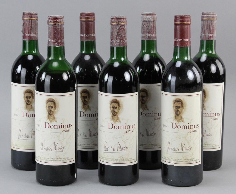 1985 Dominus Estate, (7) Bottles: 1985 Dominus Estate, Napa cabernet blend, seven (7) bottles. Provenance: Singer Island, Florida collection.