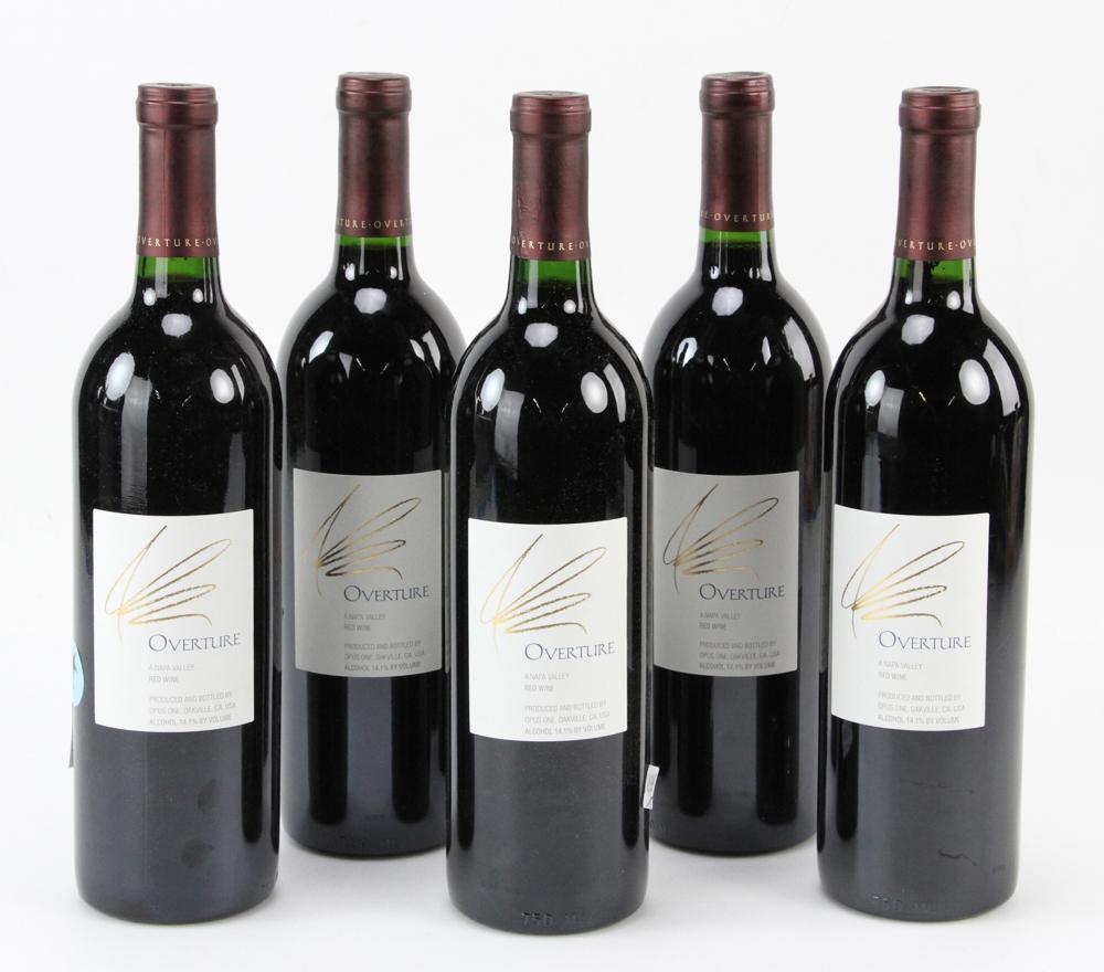Opus One Overture, (5) Bottles: Opus One "Overture", Napa cabernet blend, five (5) bottles. Provenance: Singer Island, Florida collection.