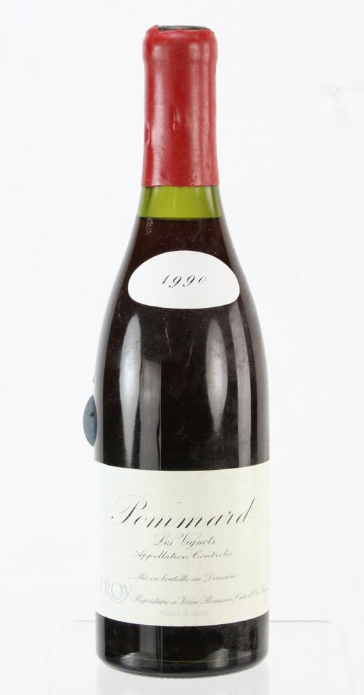 1990 Domaine Leroy Pommard Les Vignots: 1990 Domaine Leroy Pommard "Les Vignots" #2148, Cote de Beaune Burgundy. Provenance: Singer Island, Florida collection.