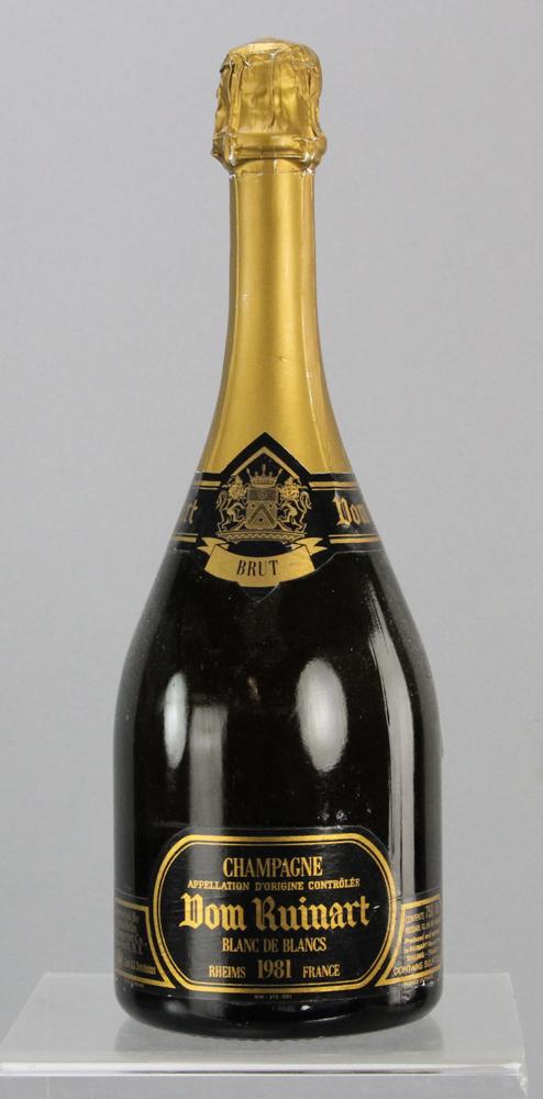 1981 Dom Ruinart Champagne: 1981 Dom Ruinart champagne, 750 ml. Provenance: La Jolla, California collection.