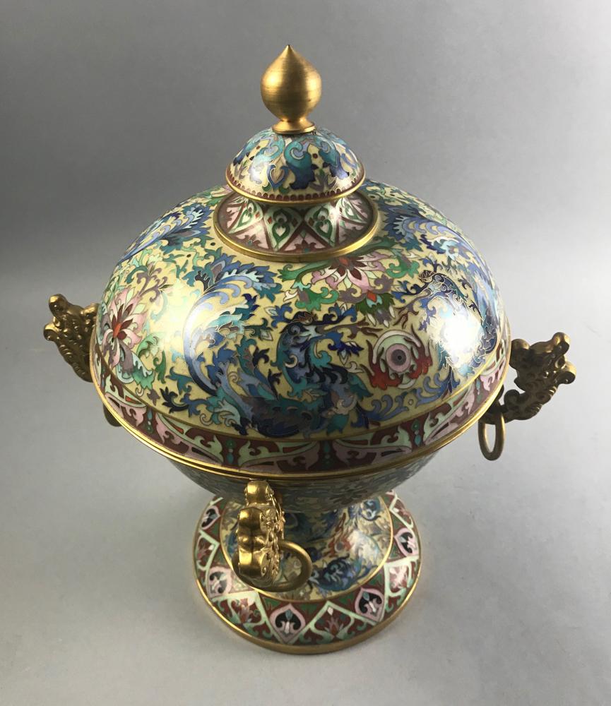 Chinese Cloisonne Covered Urn (1 of 6)