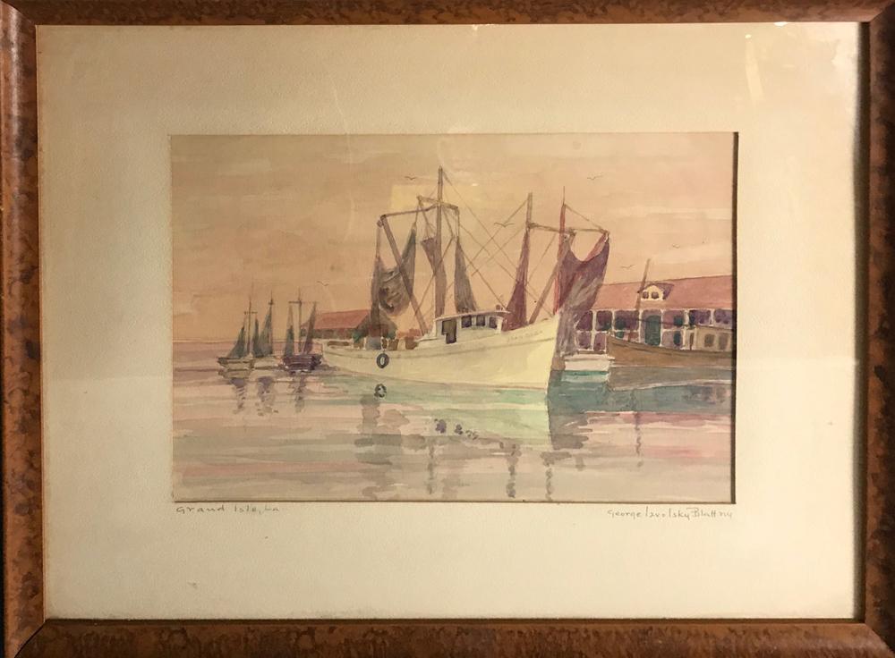 George Izvolsky Blattny Signed, Grand Isle Boat (1 of 4)
