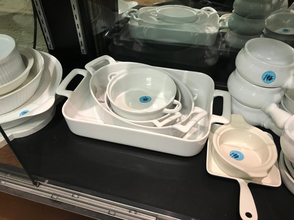 Large Collection of Ironstone: Large collection of ironstone, French onion soup pots, serving trays, dishes, bowls, some French, American, etc.