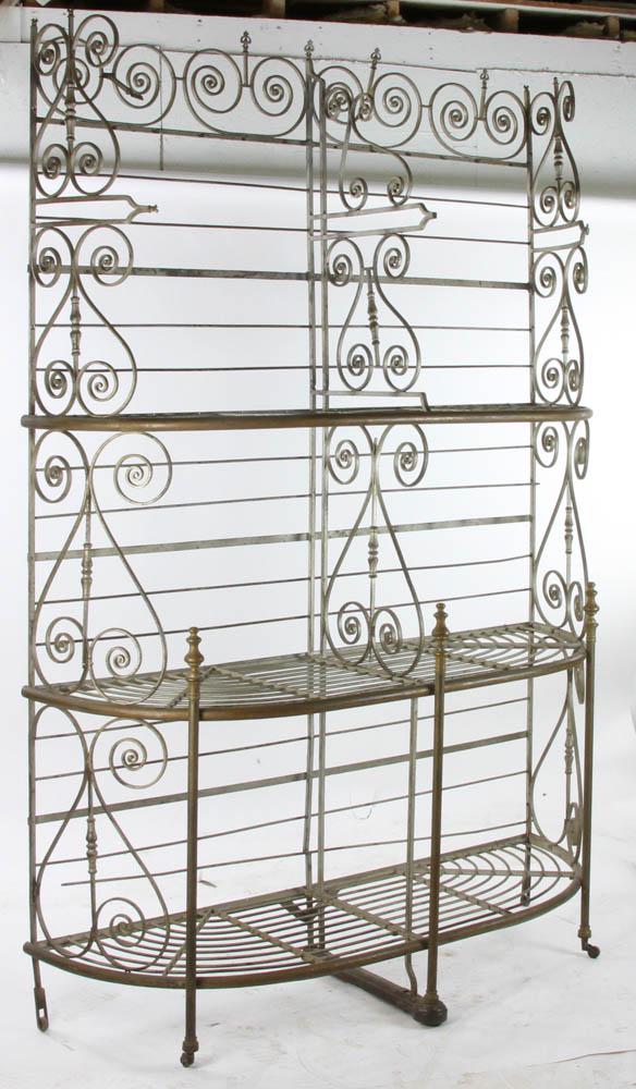 Antique Wrought Iron Bakers Rack May 17, 2020 Kaminski Auctions in MA