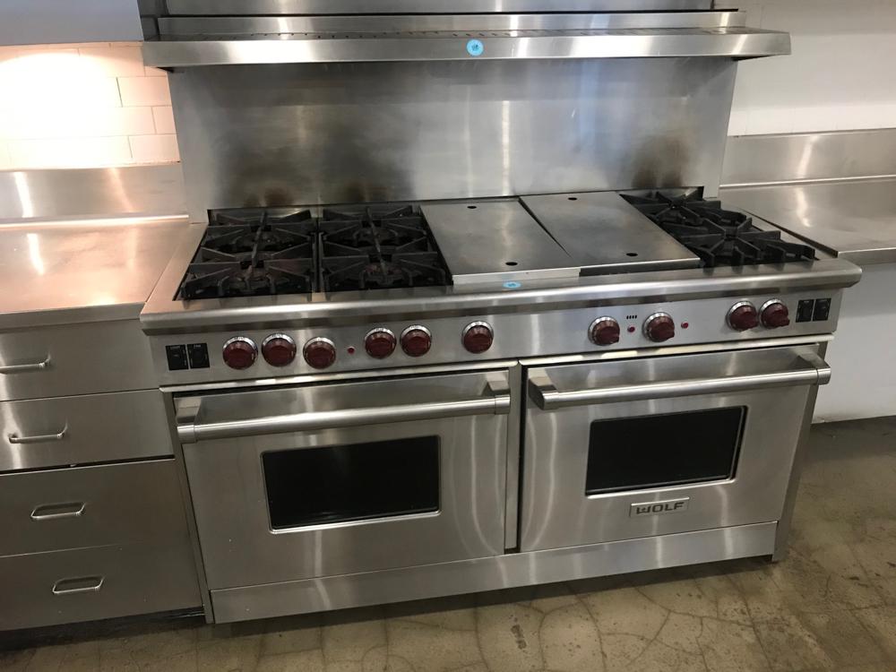 Wolf Six Burner Grill and Double Oven: Wolf six burner grill and double oven, 36" H x 60" W x 27" D. To be picked up at the Starrett Lehigh building, 601 West 26th St - Suite 900, New York, NY 10001, by appointment only. Please call (508) 