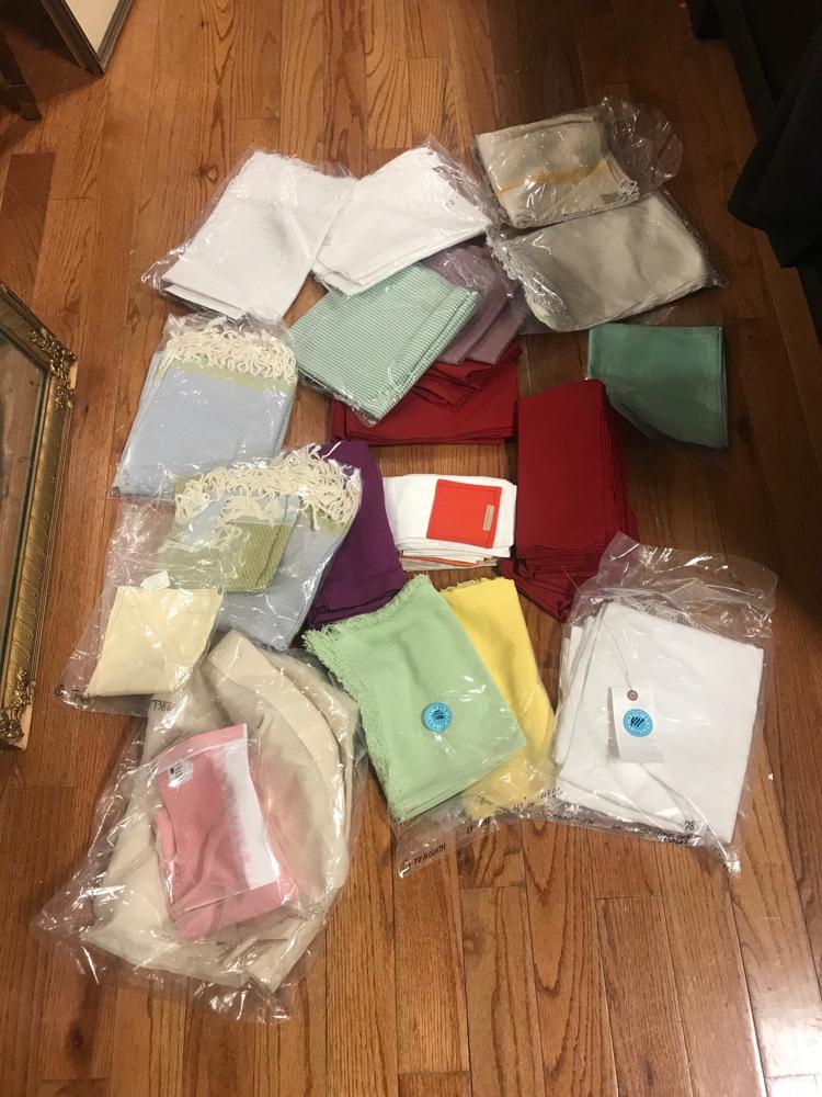 Vintage Napkins, Tea Cloths, Etc: Collection of vintage napkins, tea cloths, etc.