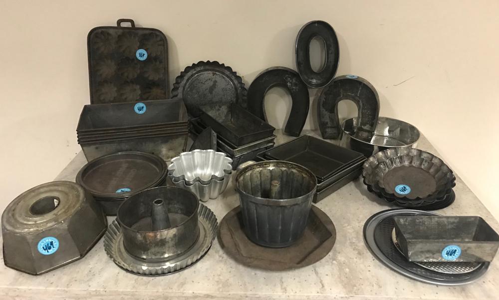 Antique and Newer Baking Molds: Collection of antique and newer baking molds.