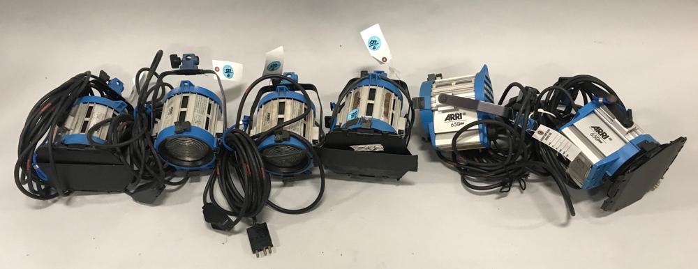 (6) ARRI 300 Spotlight Studio Lights: Six (6) ARRI 650 spotlight studio lights.
