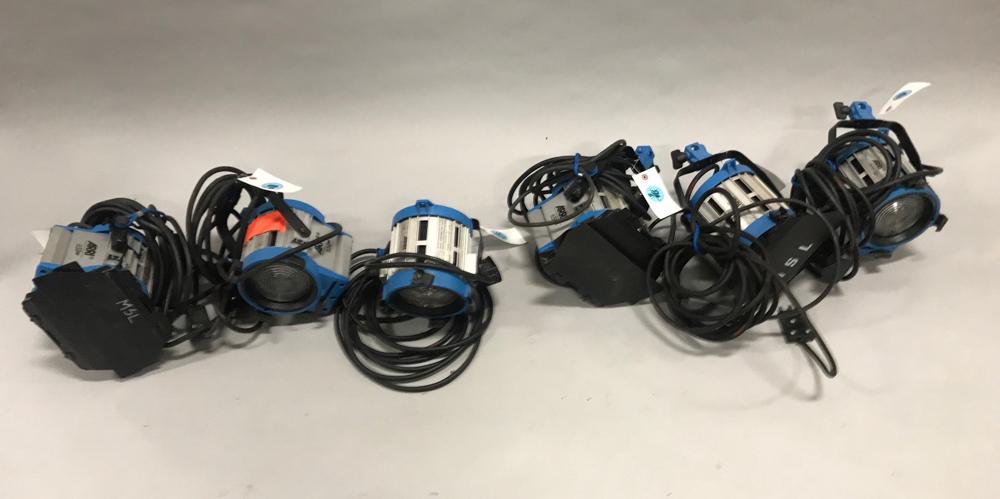 (6) ARRI 300 Spotlight Studio Lights: Six (6) ARRI 650 spotlight studio lights.