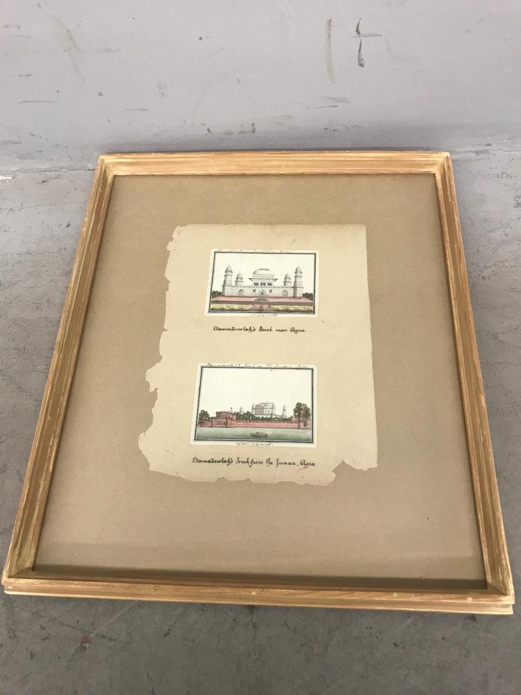 19thC Watercolor Drawing: 19th century watercolor drawing by Agra. Provenance: From a Westwood, Massachusetts estate.