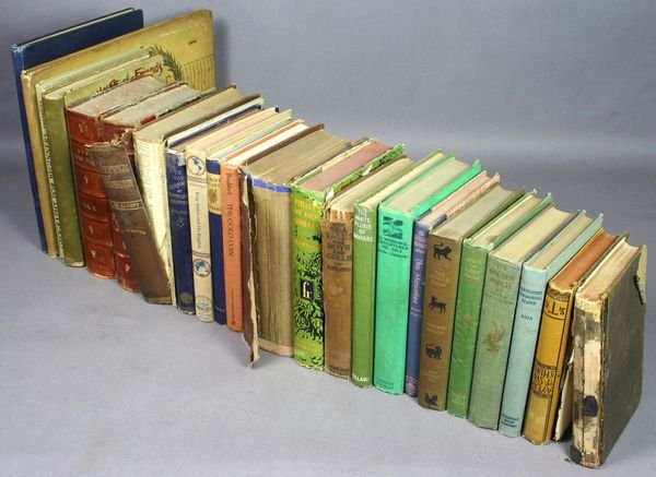 (25) Works of 19th/20th C. Children's Literature: (25) works of children's literature, including 2 vols. Our Young Folks Illustrated Magazine (1865), Mrs. Muff and Her Friends (1890), Rollo at Play (1841), Gilbert Stuart (signed), Our Children, etc.
