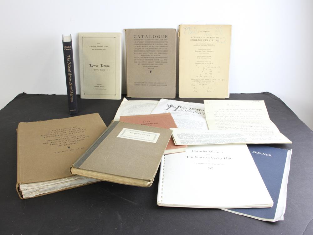 Auction Catalog of Warren Family: Auction catalog of Warren Family, dated 1902 and other Warren Family ephemera. Provenance: From The Warren Estate.
