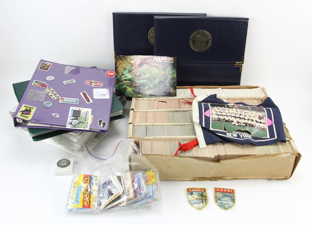 Large Collection of Trading Cards: Large collection of trading cards, to include: baseball, football, basketball and 'Magic: The Gathering'. Provenance: From a Palm Beach, Florida estate.