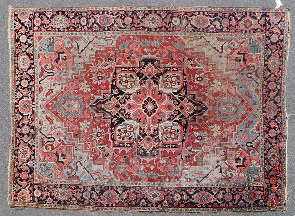 Antique Persian Serapi Rug: Antique Persian Serapi rug, 9' 9" x 13'.