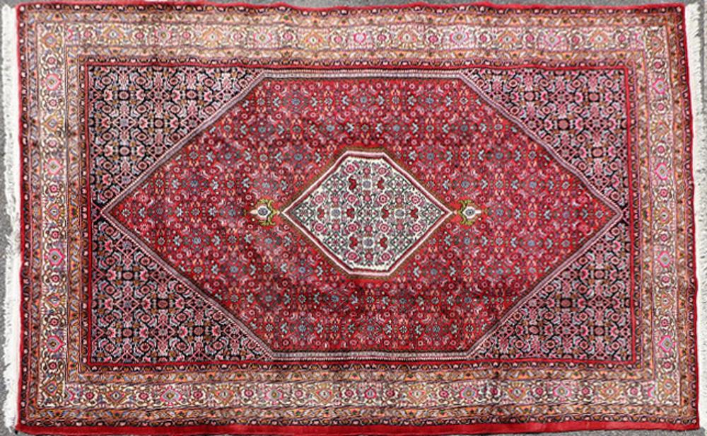 Semi Antique Persian Bidjar Rug: Semi-antique Persian Bidjar rug, 10' 9" x 6' 8". Provenance: From a Hyde Park, Massachusetts estate.