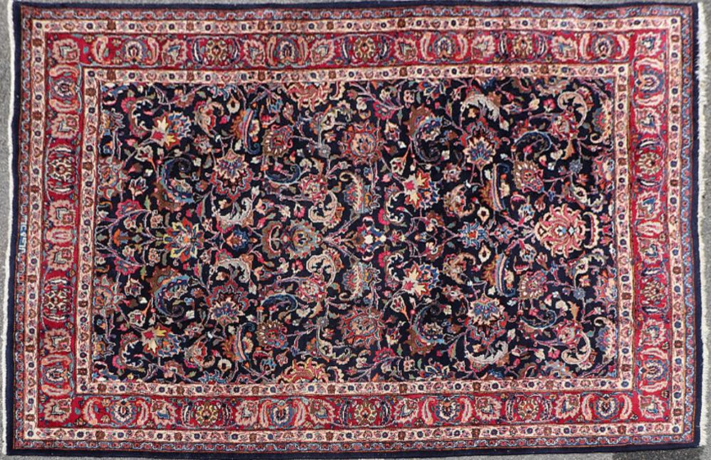 Antique Persian Mashad Rug: Antique Persian Mashad rug, 9' 8" x 6' 5". Provenance: From a Hyde Park, Massachusetts estate.