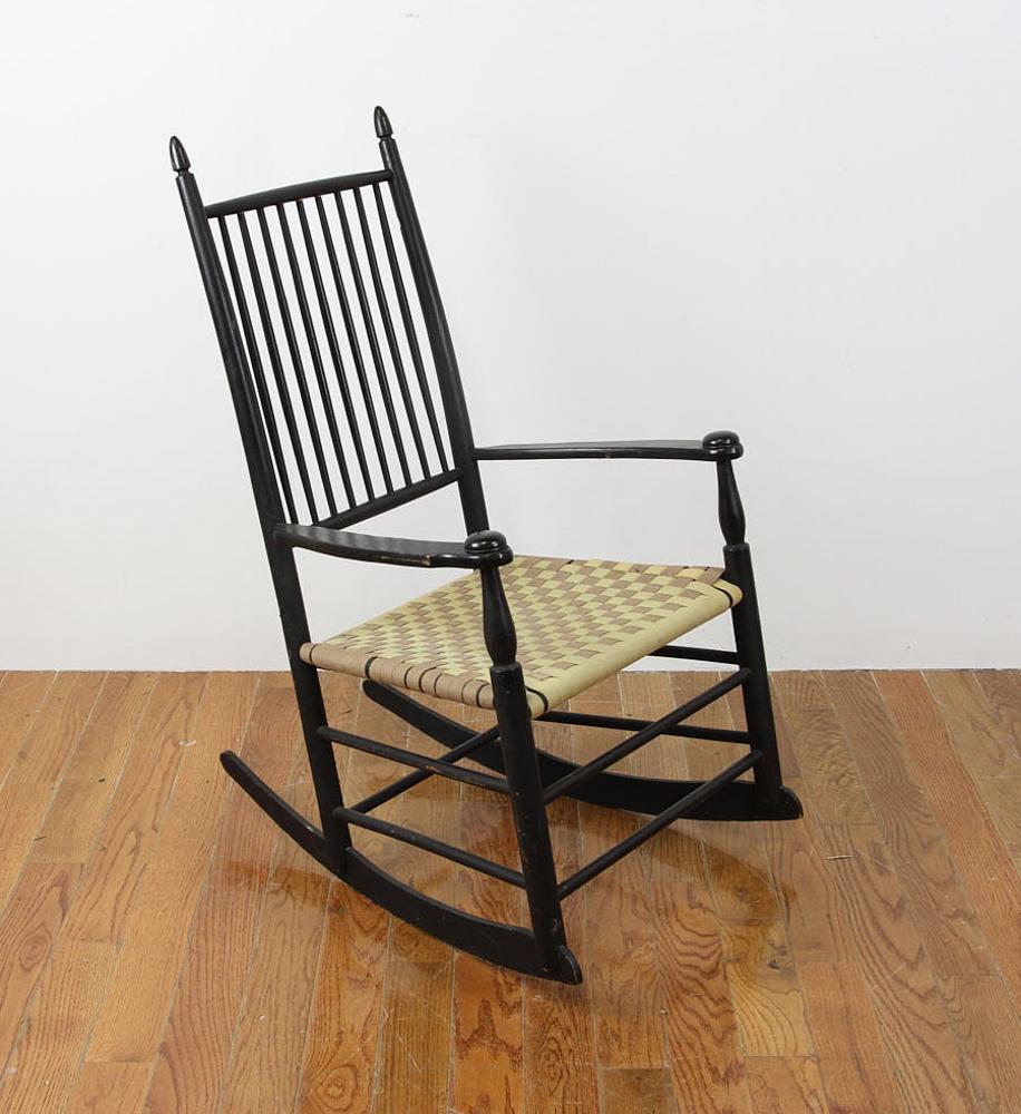 Shaker Rocker: Shaker rocker, stenciled label.