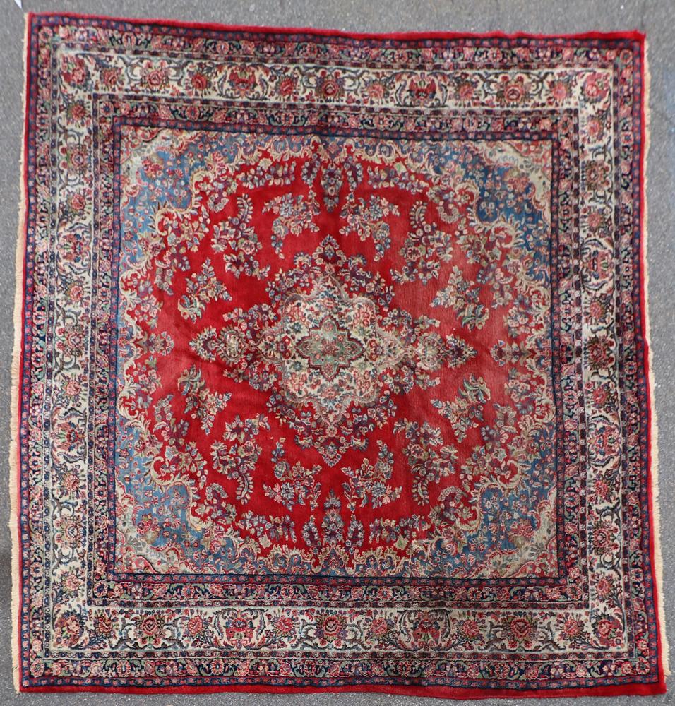 Semi Antique Persian Kazvin Rug: Semi-antique Persian Kazvin rug, 10' 3" x 11' 6". Provenance: Andover, Massachusetts estate.