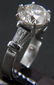 1186A: 18k White Gold Diamond Ring w/ 4ct Center