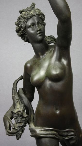 19th C. Classical Bronze Sculpture on Marble - 2