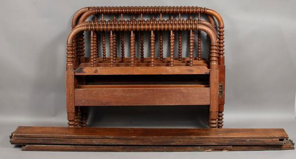 Pair of Spool Turned Beds, 82"l.: Pair of spool turned beds, 38"h. x 44 1/2"w. x 82"l. Good condition.