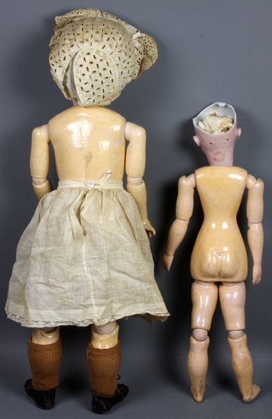 (2) German Bisque Head Dolls, 1 Ernst Heubach - 2