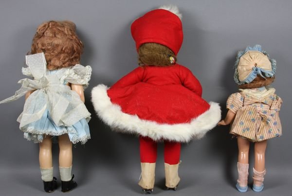 (3) Composition Dolls, 2 Shirley Temple Type - 8