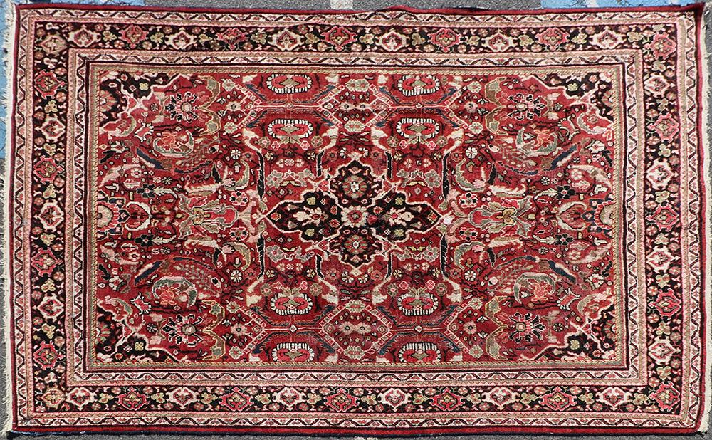 Antique Persian Mahal Rug: Antique Persian Mahal rug, 11' 8" x 8' 4".