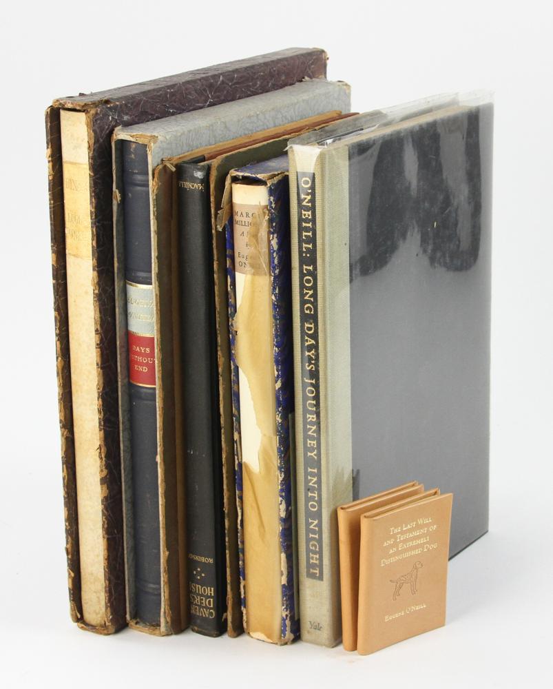 Group of Books: Group of books, to include: "Cavender's House" by Edwin Arlington Robinson; "Marco Millions" by Eugene O'Neill, autographed copy #187; "Dynamo" play by Eugene O'Neill, autographed #293; "Long Day's Jo