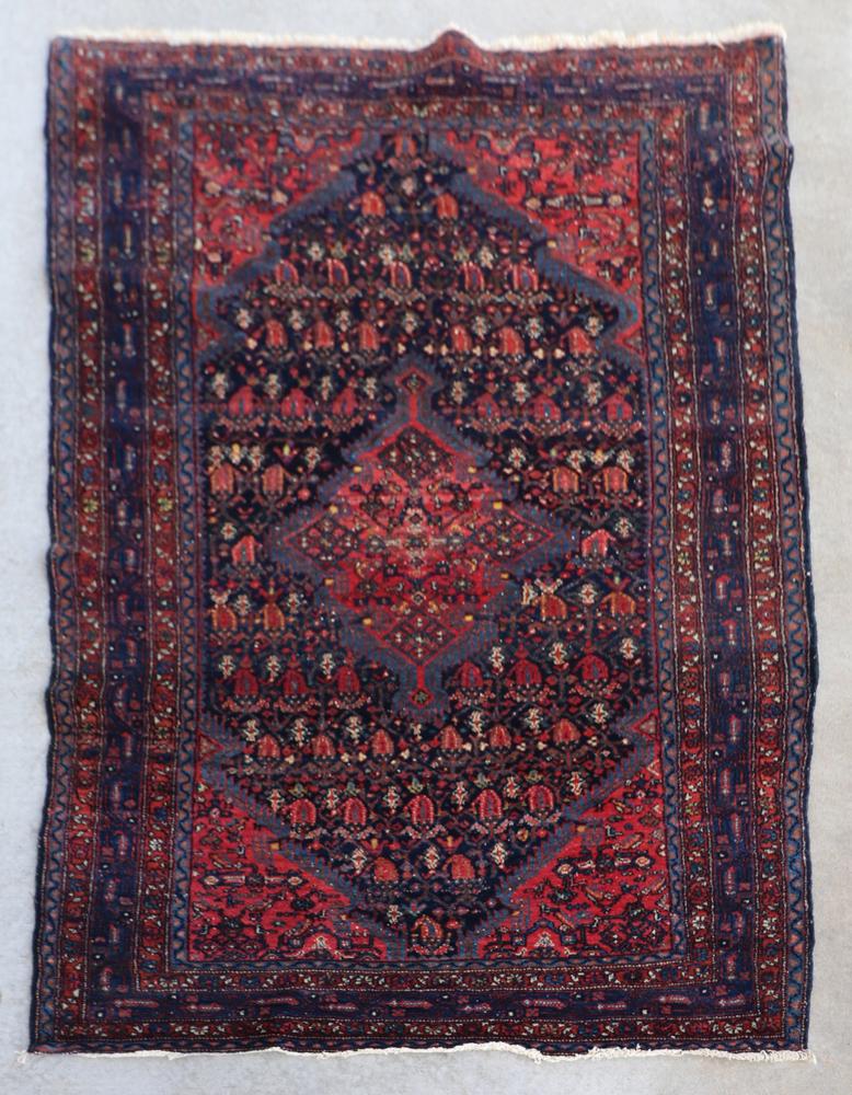Fine Antique Persian Rug: Fine antique Persian rug. Provenance: From a Newton, Massachusetts estate.