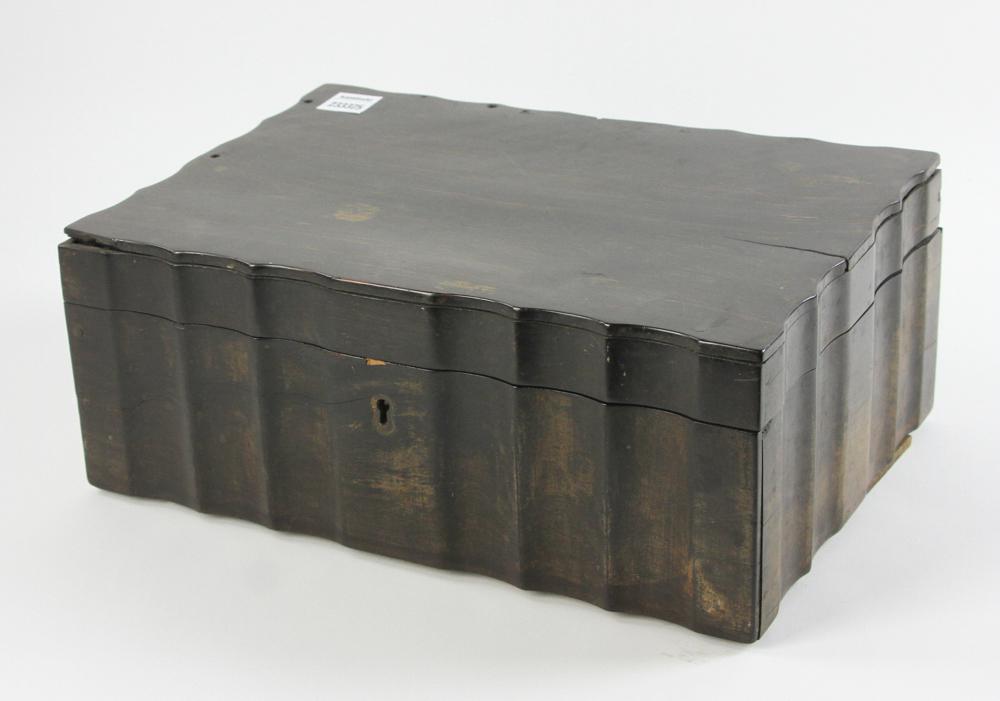 Late 18thC Anglo Indian Inlaid Rosewood Box: Late 18th century Anglo Indian inlaid rosewood box, 5" H x 13" W x 9" D. Provenance: From a Hampton, New York estate.