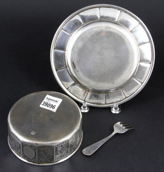 Sterling Silver Nursery Rhymes Bowl Dish Fork - 2