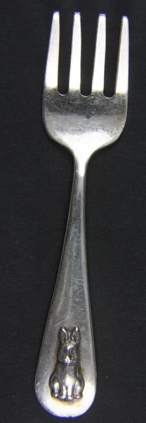 Sterling Silver Nursery Rhymes Bowl Dish Fork - 5