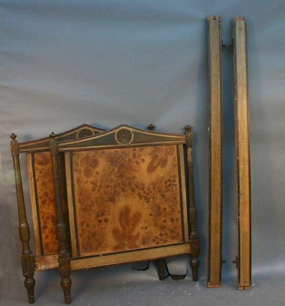 19th Century Italian Neoclassical Bed w/ Urn Top