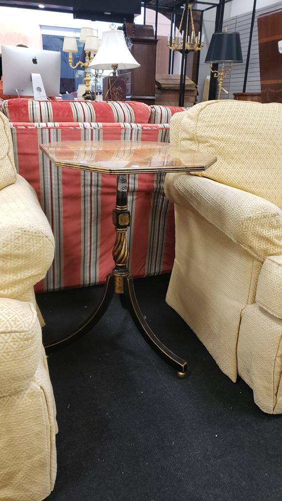 Regency style candle stand, rosewood top (1 of 1)