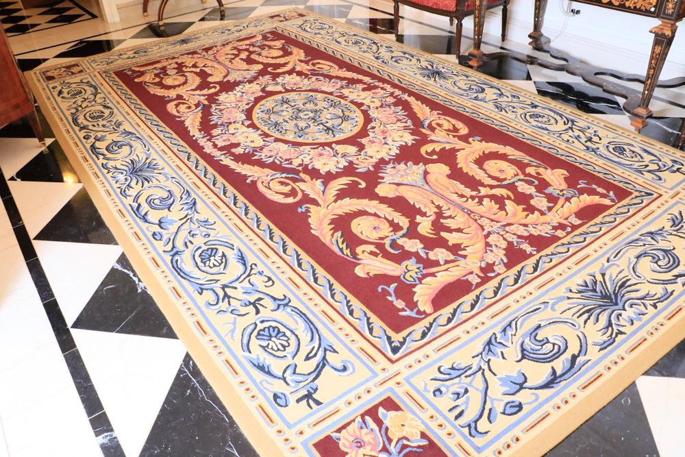 French Aubusson style tufted wool carpet with tapestry (1 of 1)