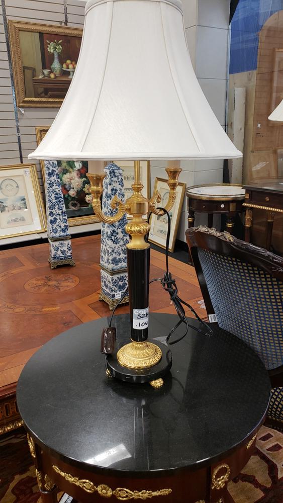 French regency style gilt bronze and black marble desk (1 of 1)