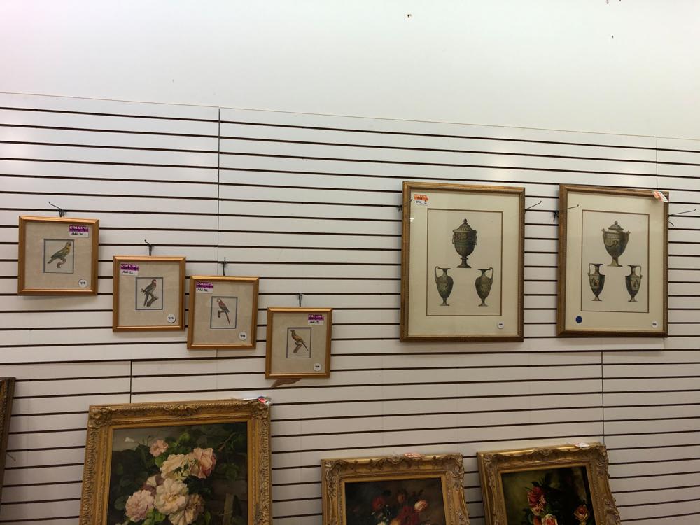 6 prints; four bird prints; two urn design prints (1 of 1)