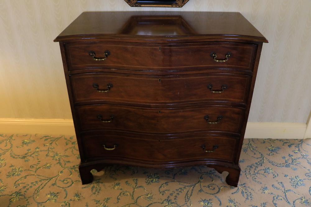 Regency style Chippendale chest of drawers with brass (1 of 1)