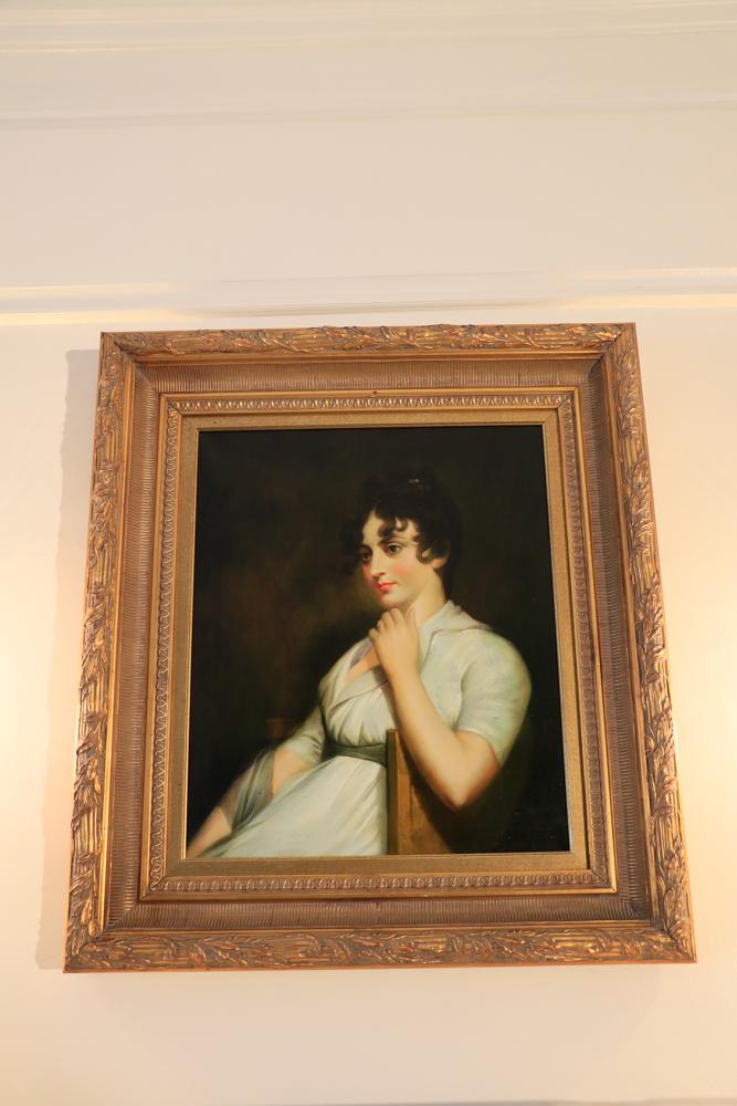 Portrait of a young woman in contemplation, oil on (1 of 1)