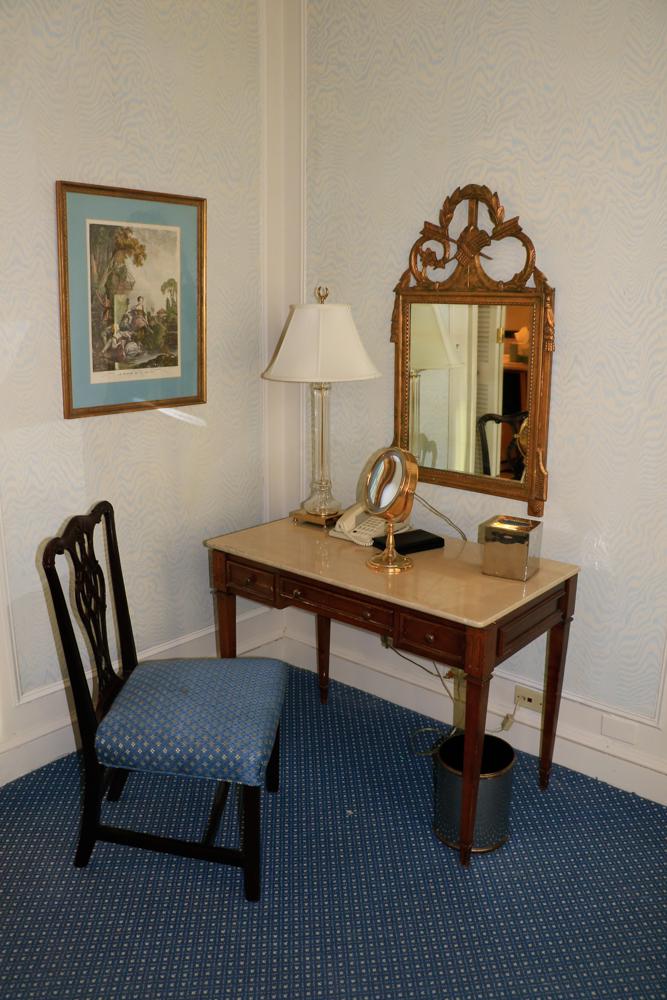 Continental style marble top table, 29x39x22" (1 of 1)