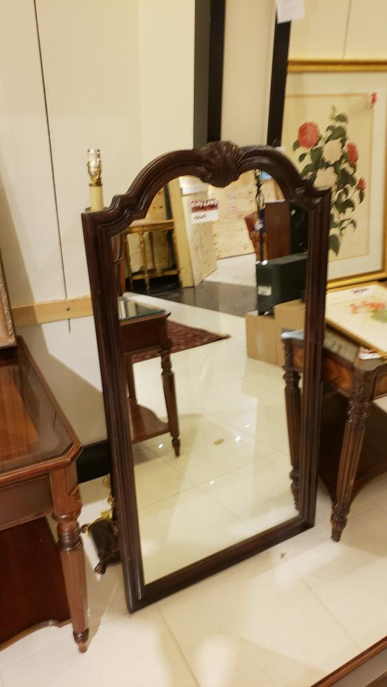 Queen Anne style walnut mirror 50x28â€ (1 of 1)